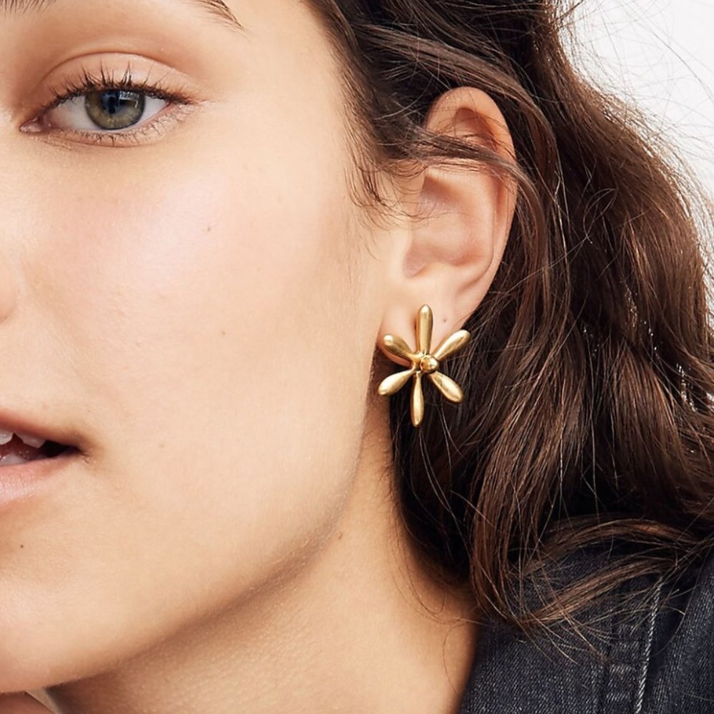 Madewell Floral Garden Stud Earrings Gold